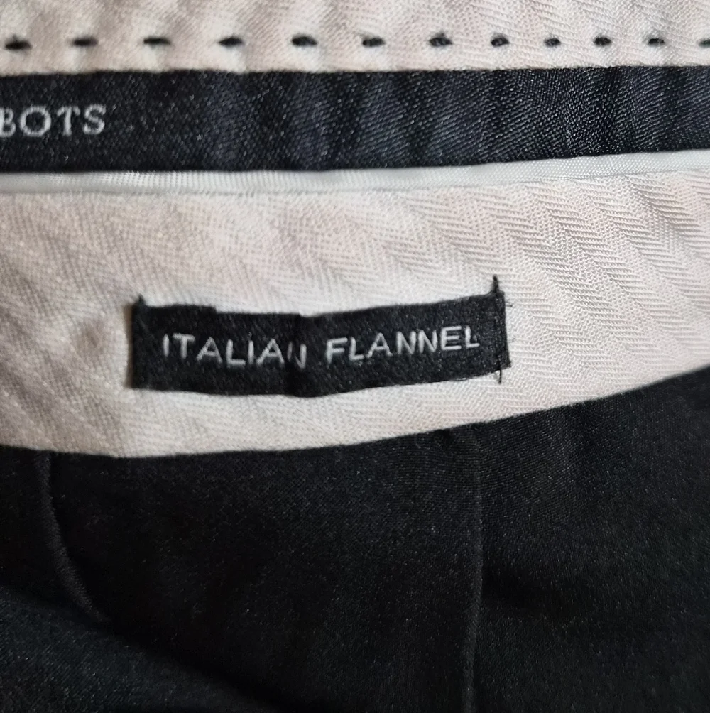 Talbots Windsor Italian Flannel Black Trousers Size 14P Petites - Picture 2 of 10